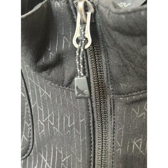 Eddie Bauer W's Size M Black Fleece Lined Softshell Full Zip Jacket Zip Pockets - Picture 8 of 16